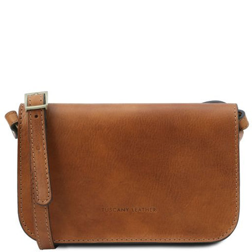Carmen - Leather shoulder bag with flap